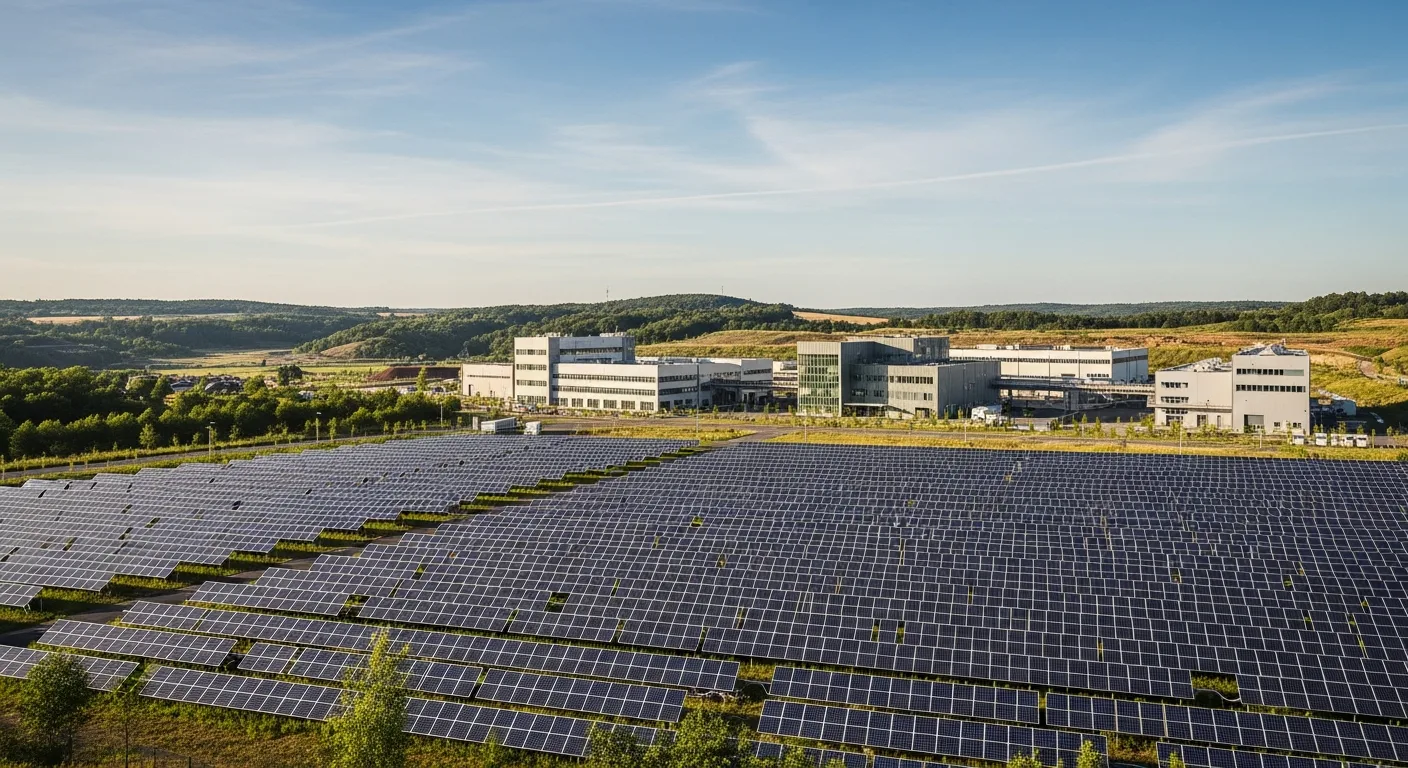 Energy transition solar installation on former industrial site